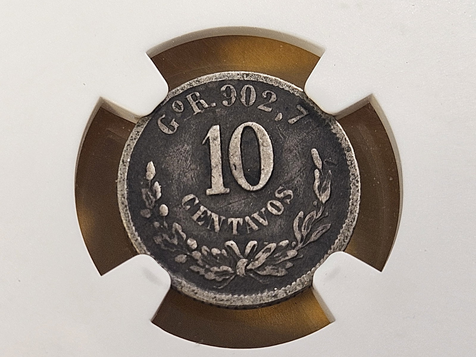 NGC 1894 Mexico Silver 10 Centavos in Very Fine 25 - 4