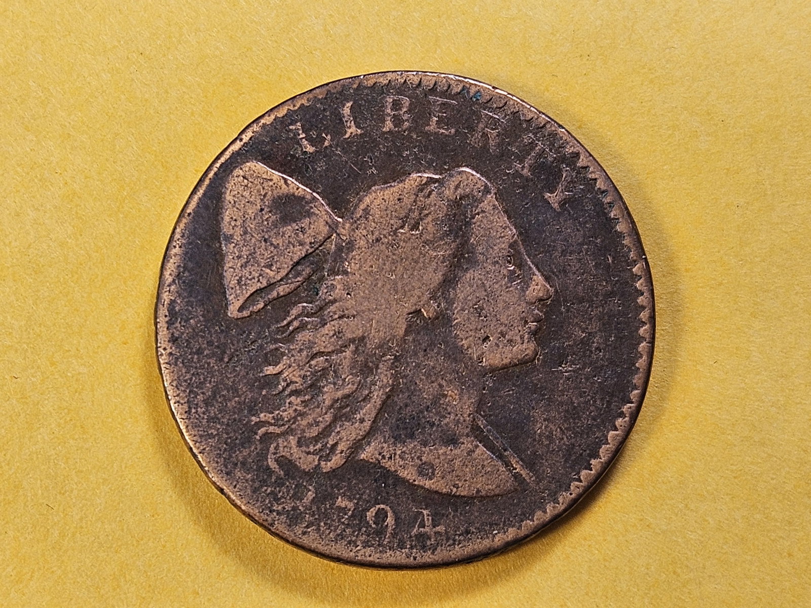 WOW! 1794 Liberty Cap Large Cent: 1794 with Head of 1795. Great Looking Coin!