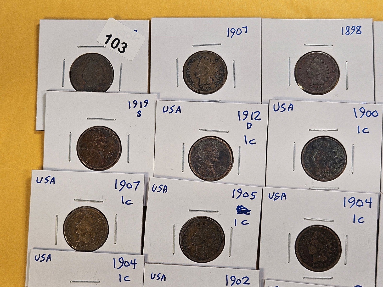 Twenty-Eight Circulated Mixed US Cents - 2