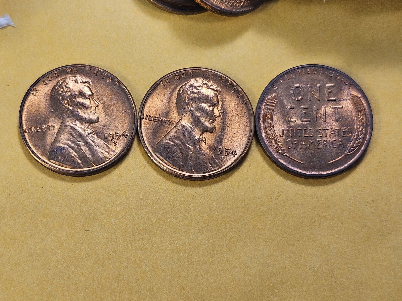 Brilliant Uncirculated Full Roll of 1954-S Wheat Cents - 3