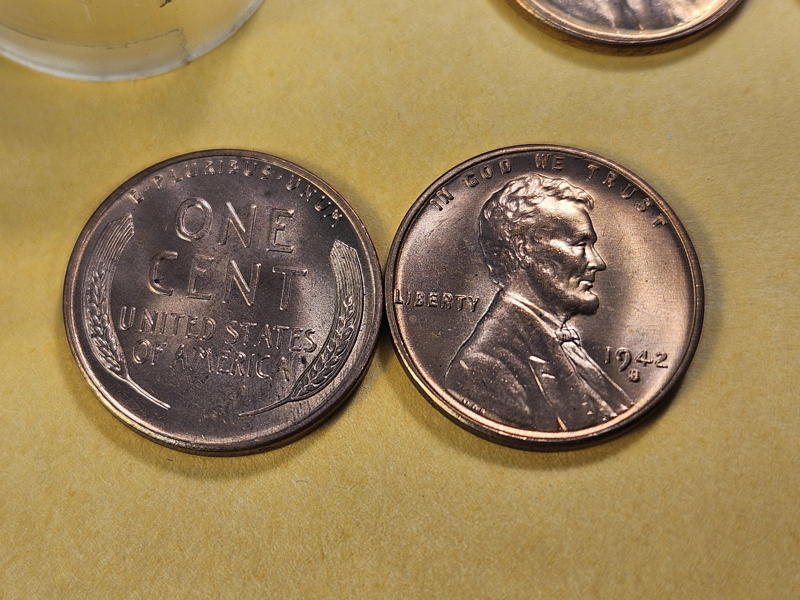 Brilliant Uncirculated Partial Rolls of 1942-S and 1955-S Wheat Cents - 4