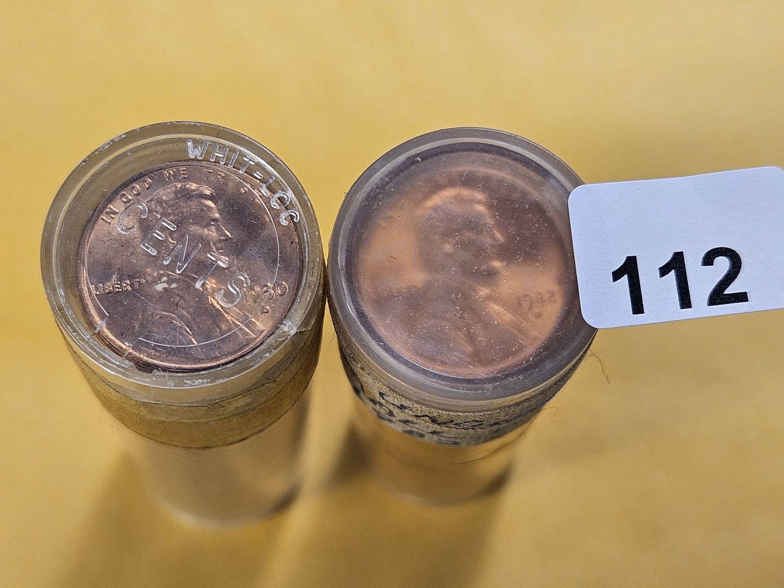 Two Brilliant Uncirculated Full Rolls of Lincoln Memorial Cents - 2