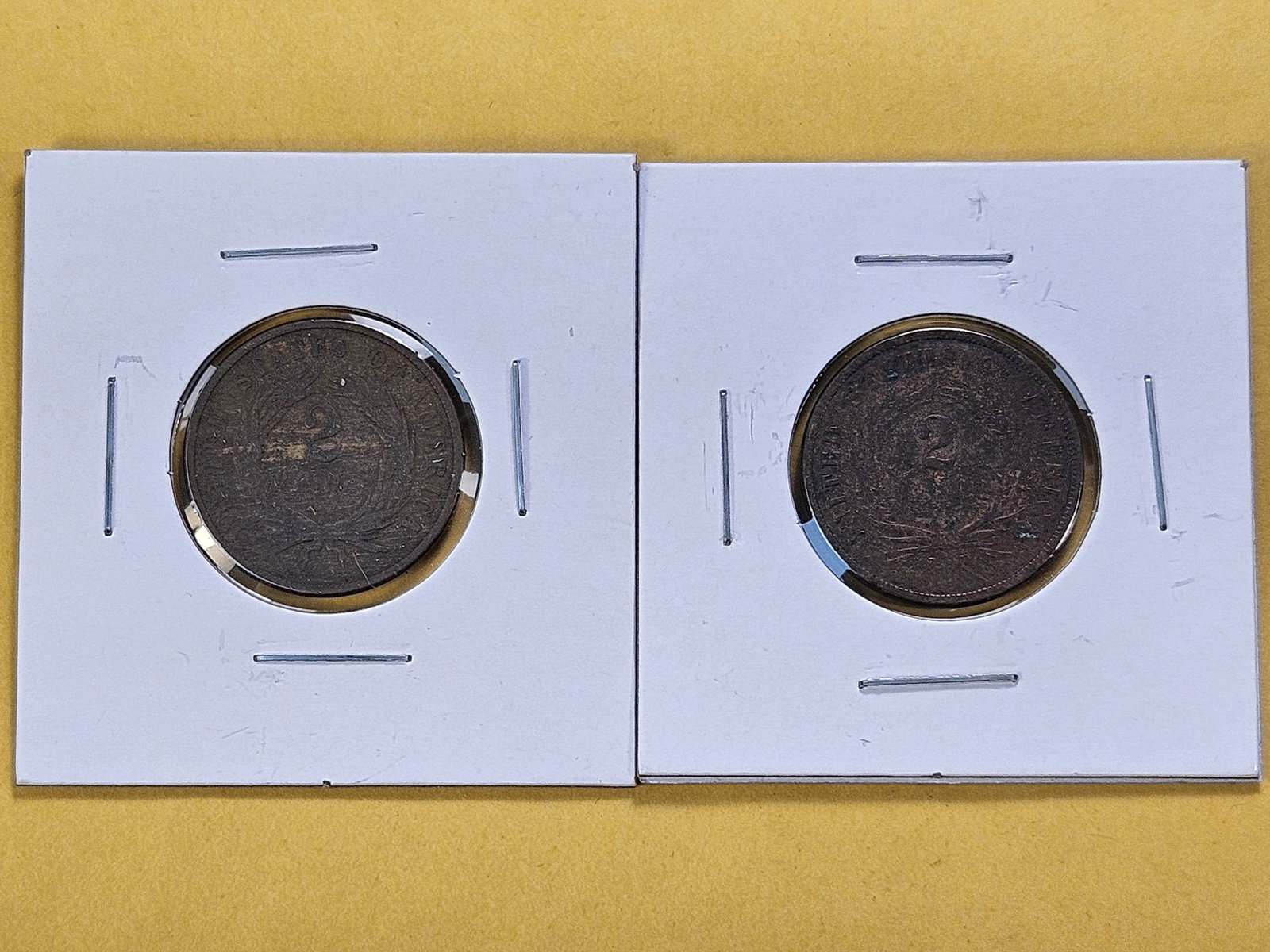 Two Circulated Two Cent Pieces - 4