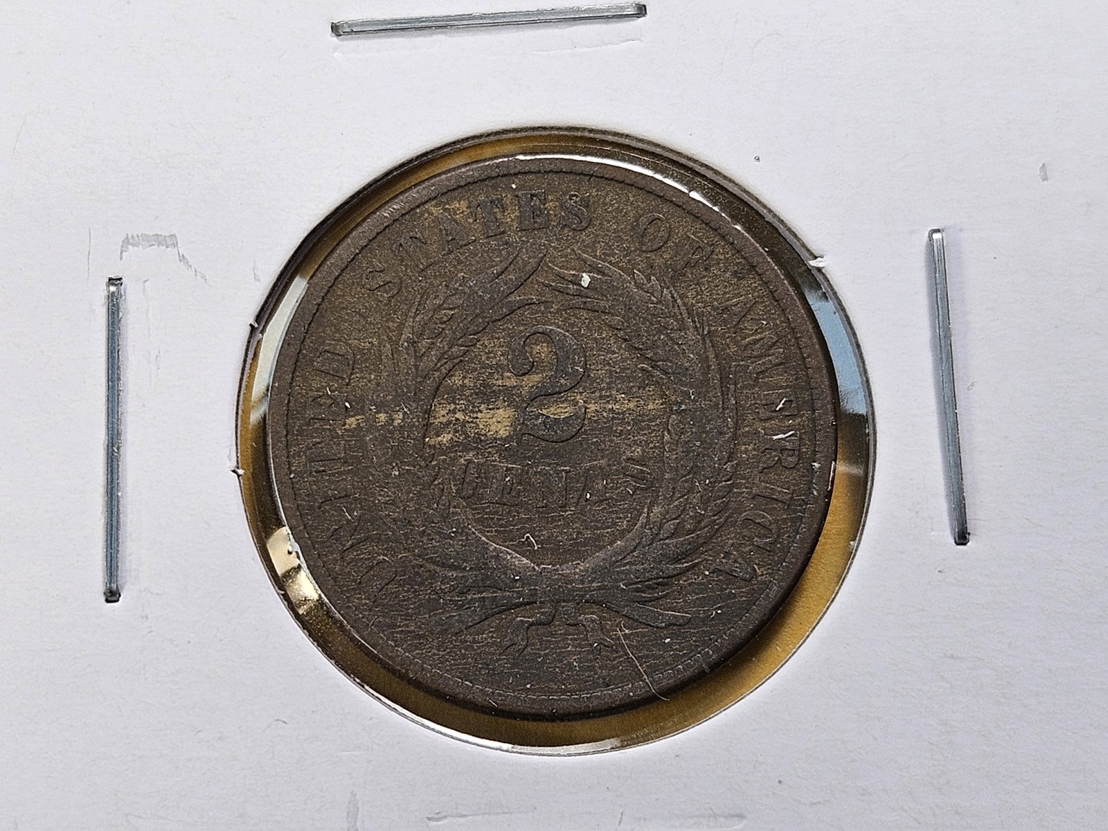 Two Circulated Two Cent Pieces - 5