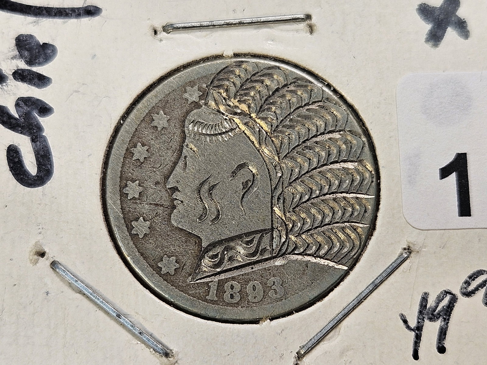 HOBO NICKEL! 1893 Liberty V Nickel (1 of 4)