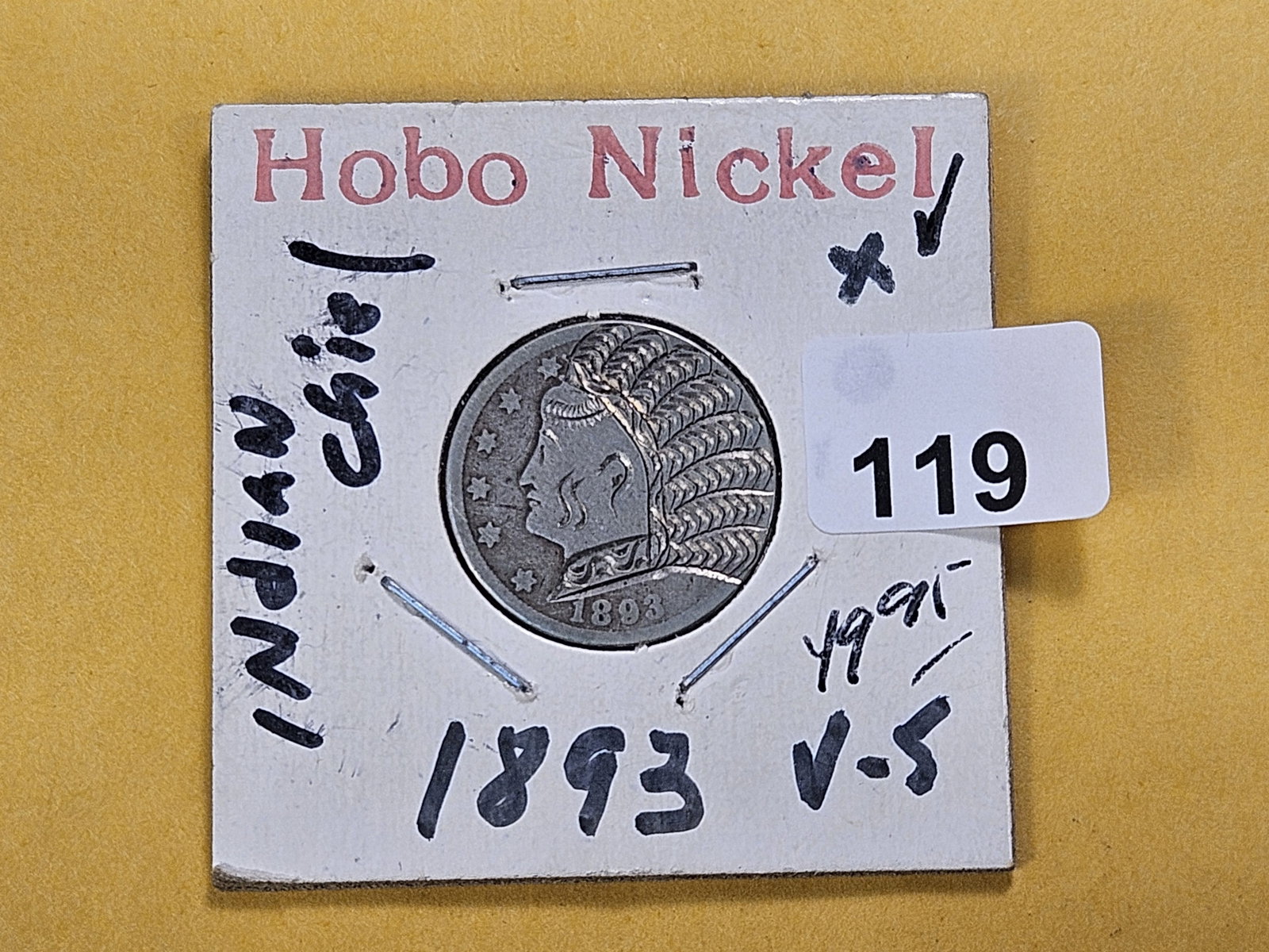 HOBO NICKEL! 1893 Liberty V Nickel - 2