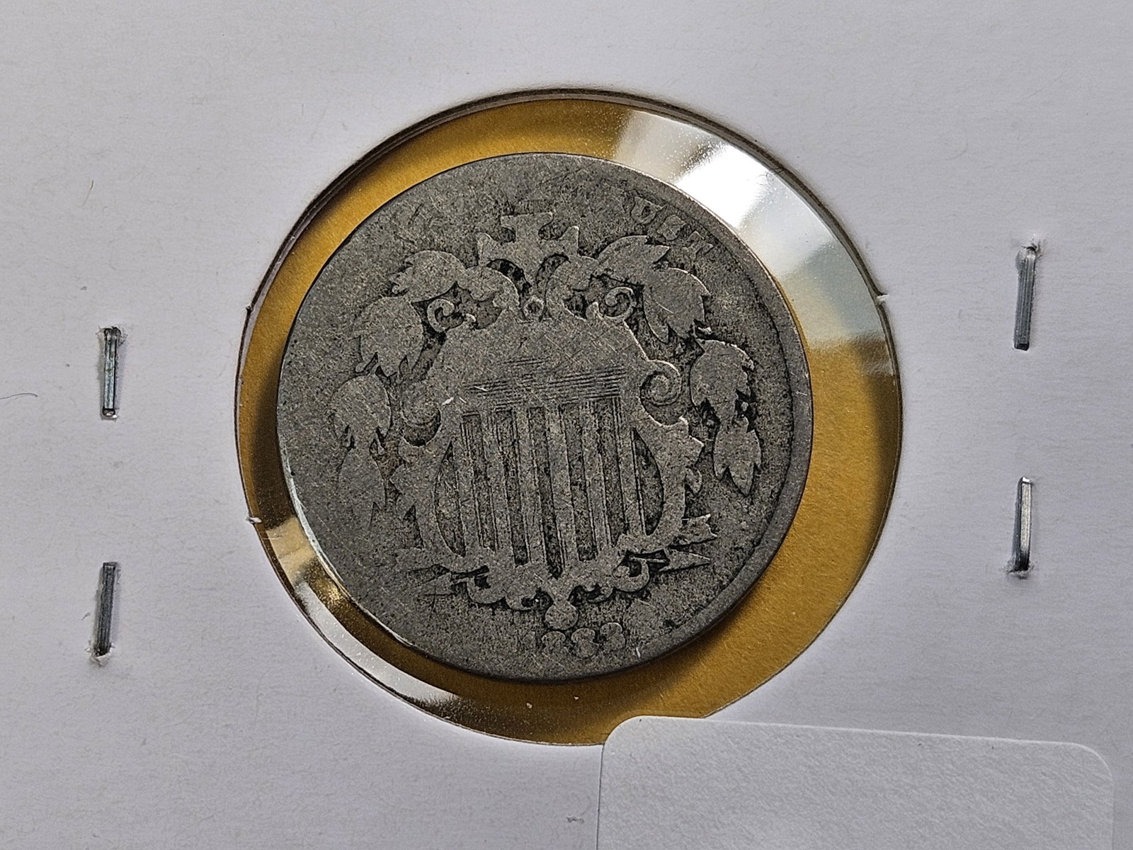 Five Circulated Shield Nickels - 2