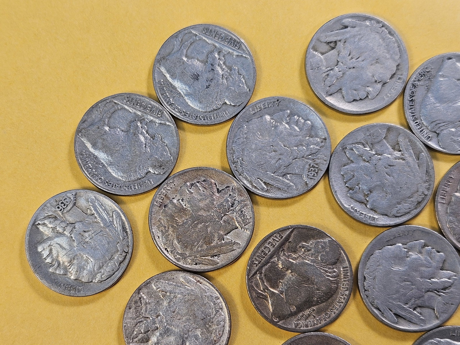 Twenty-four Mixed Buffalo Nickels - 2