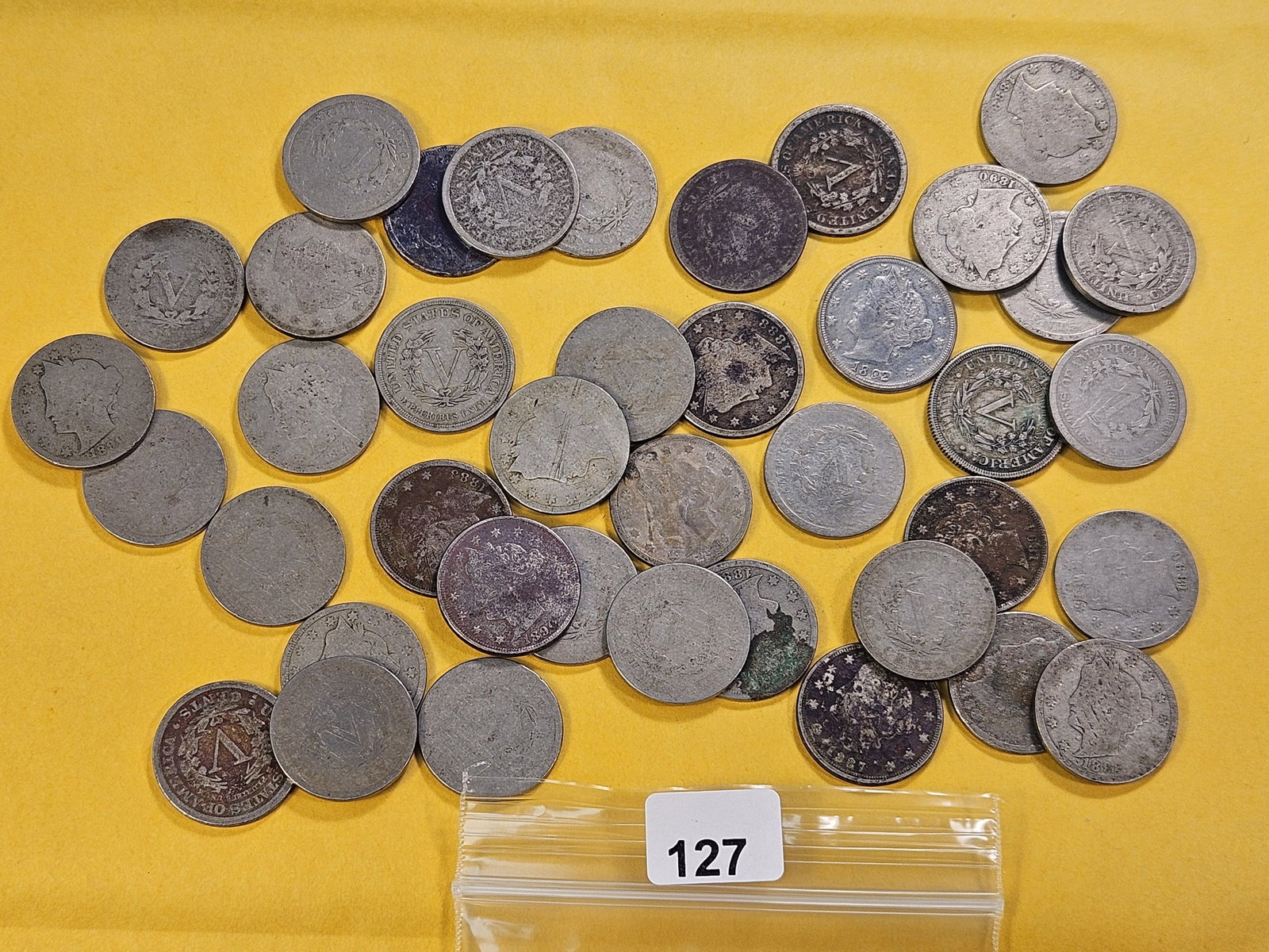 Forty Circulated Liberty V Nickels: Mixed Dates and Grades
