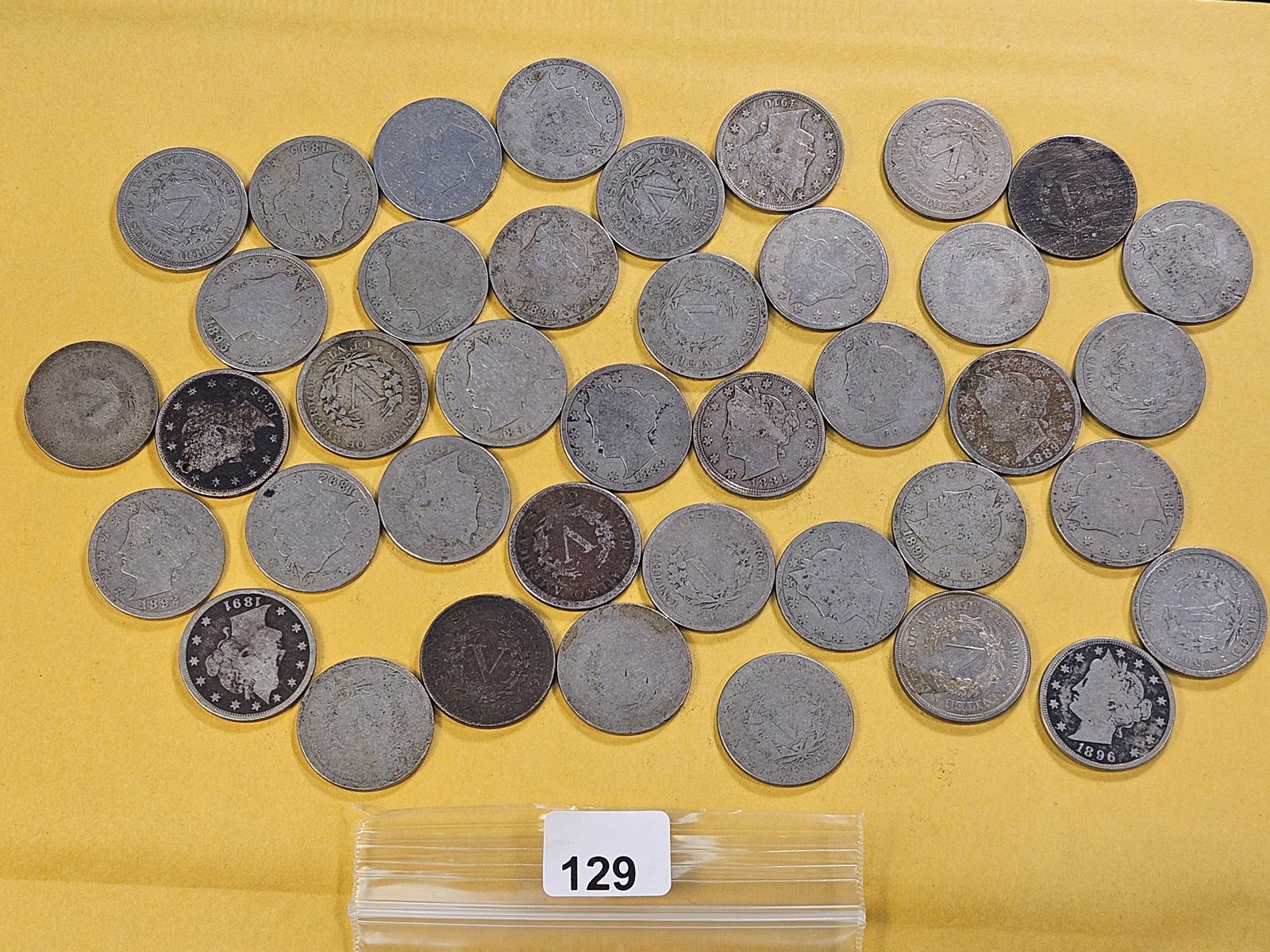 Forty Circulated Liberty V Nickels: Mixed Dates and Grades