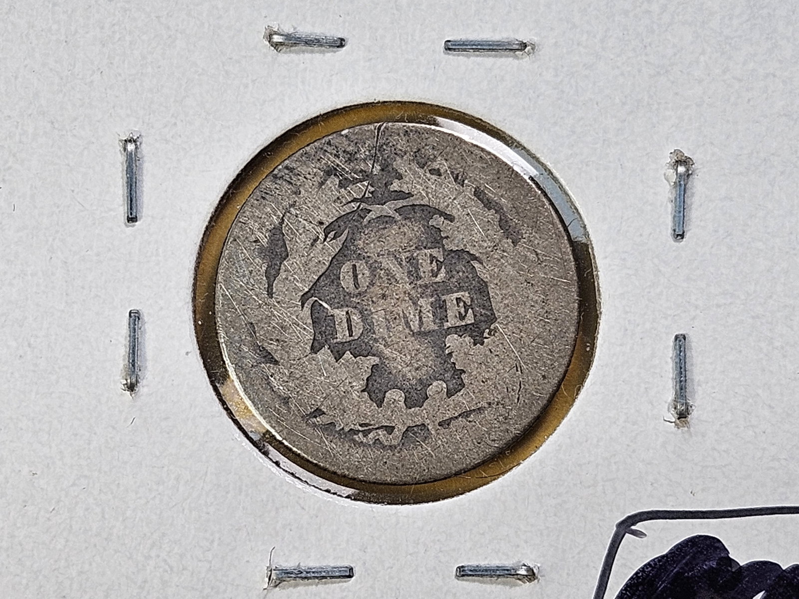 Three Little Better Dates Seated Liberty Silver Dimes and a 1958 Roosevelt Silver Dime - 7