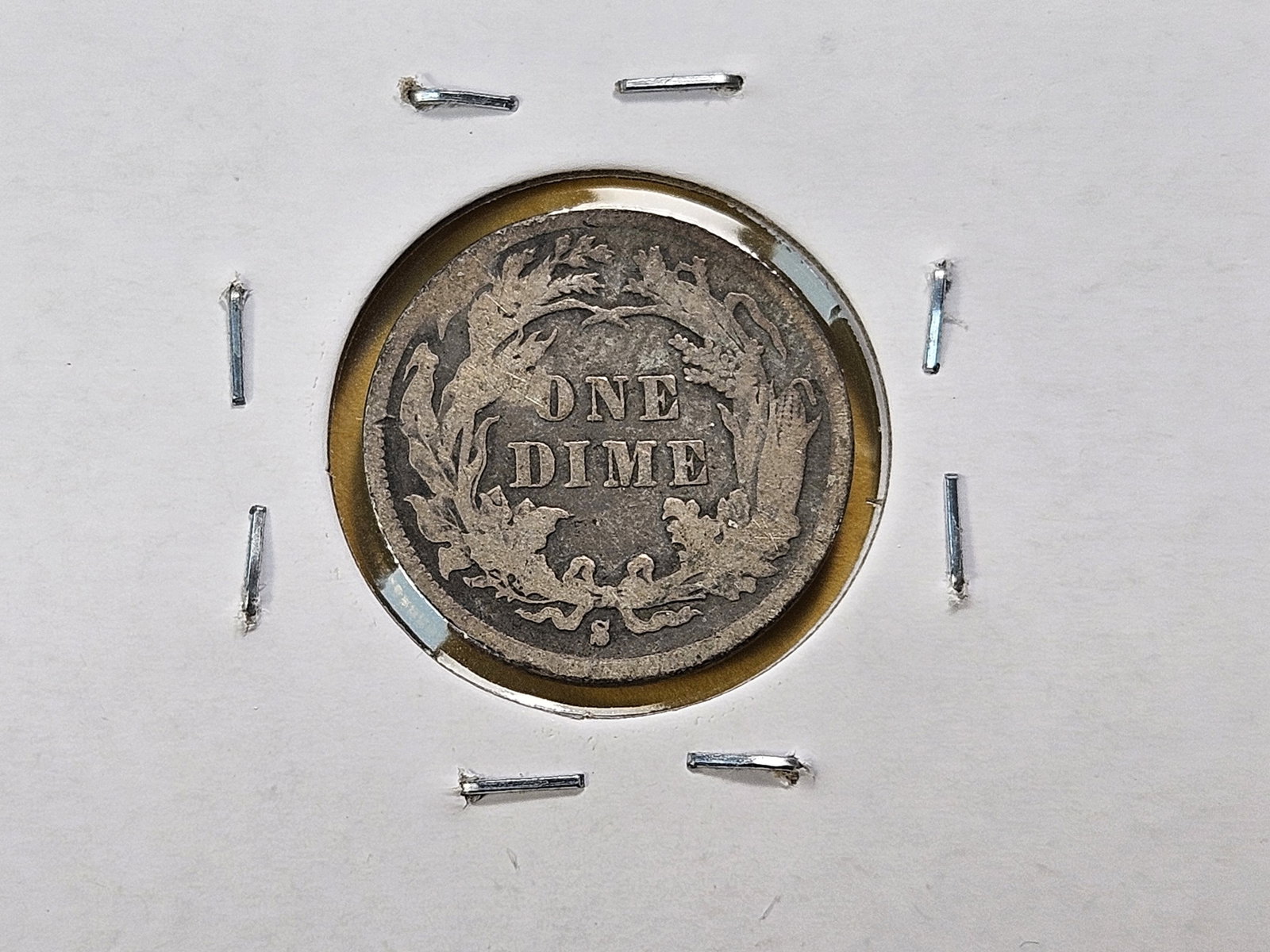 Five Circulated Seated Liberty Silver Dimes - 10