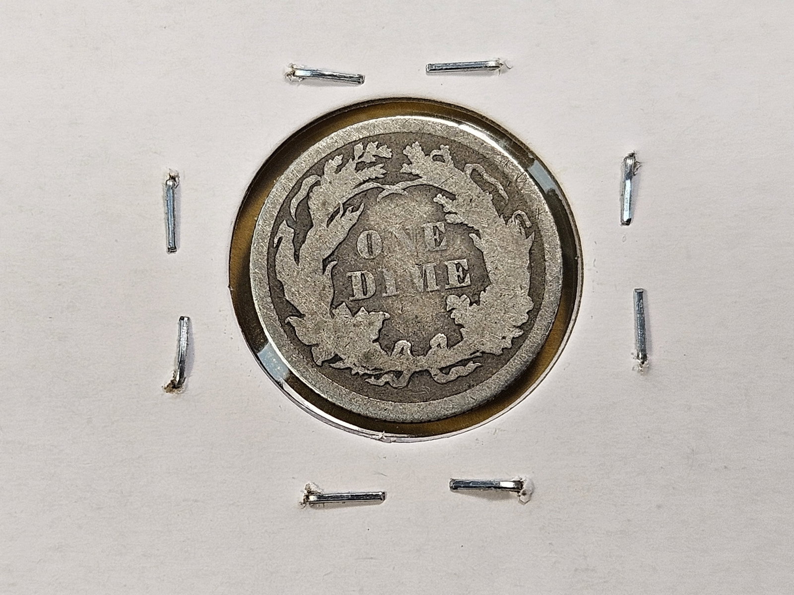 Five Circulated Seated Liberty Silver Dimes - 9