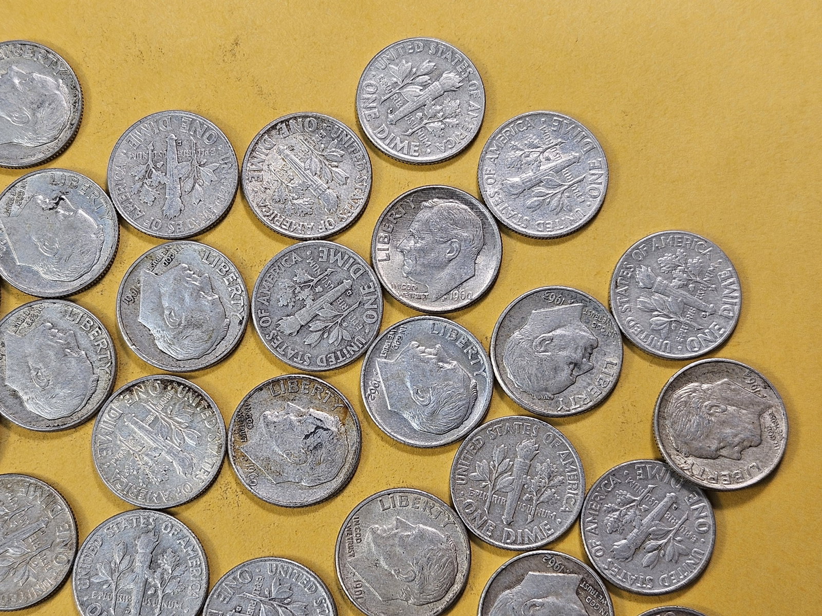 Fifty Mixed Roosevelt Silver Dimes - 3