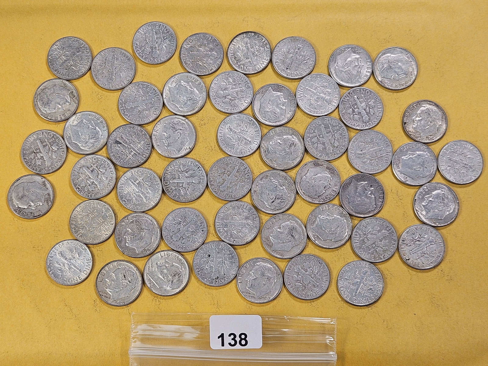 Fifty Mixed Roosevelt Silver Dimes (1 of 5)