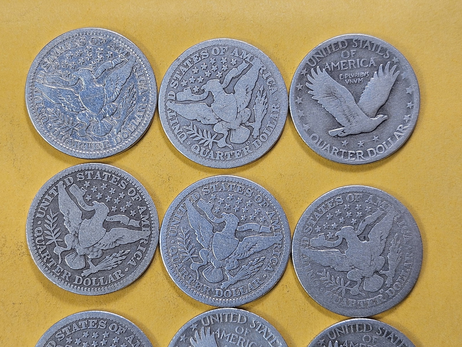 Nine United States Silver Quarters - 5