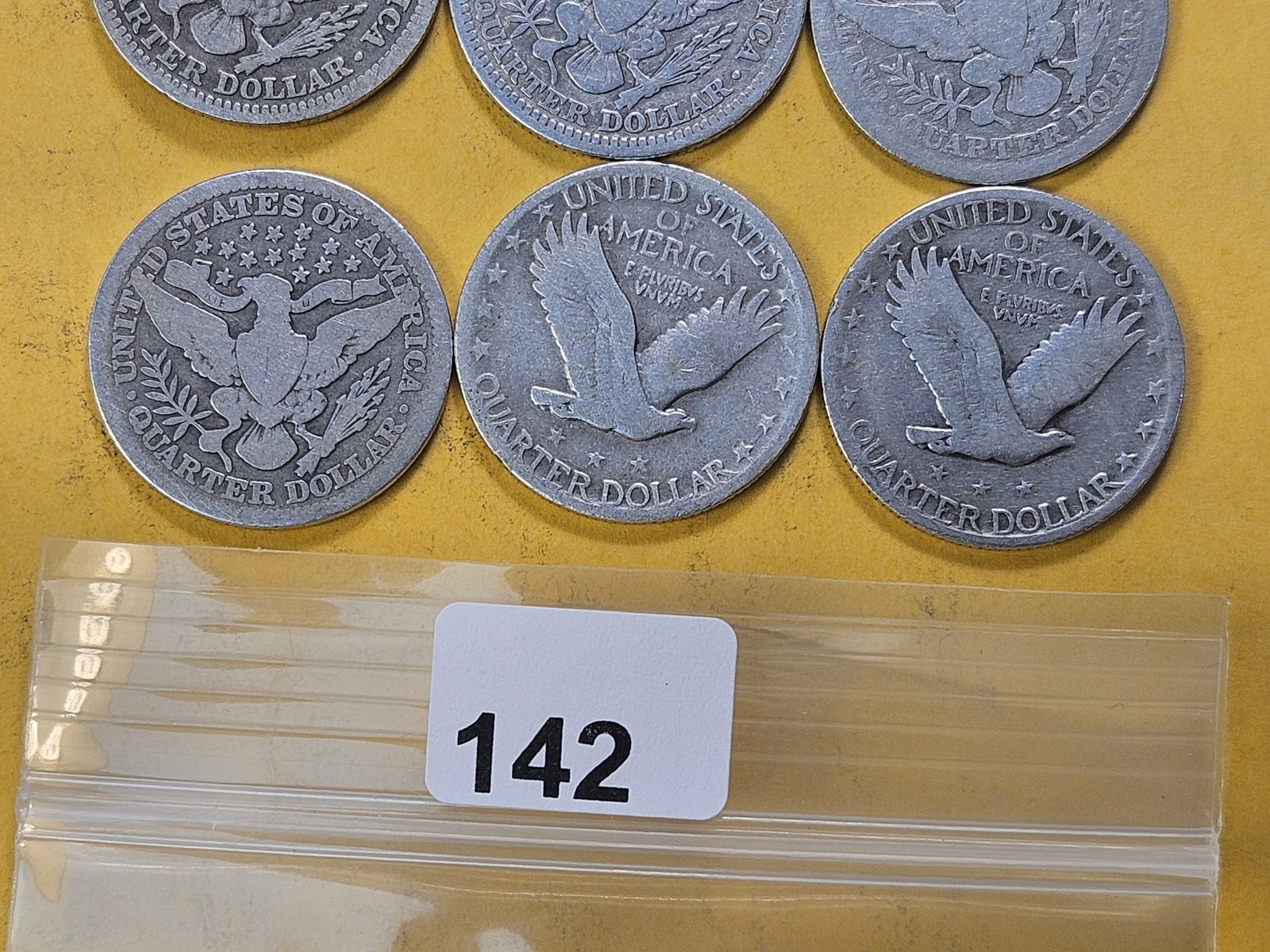 Nine United States Silver Quarters - 6