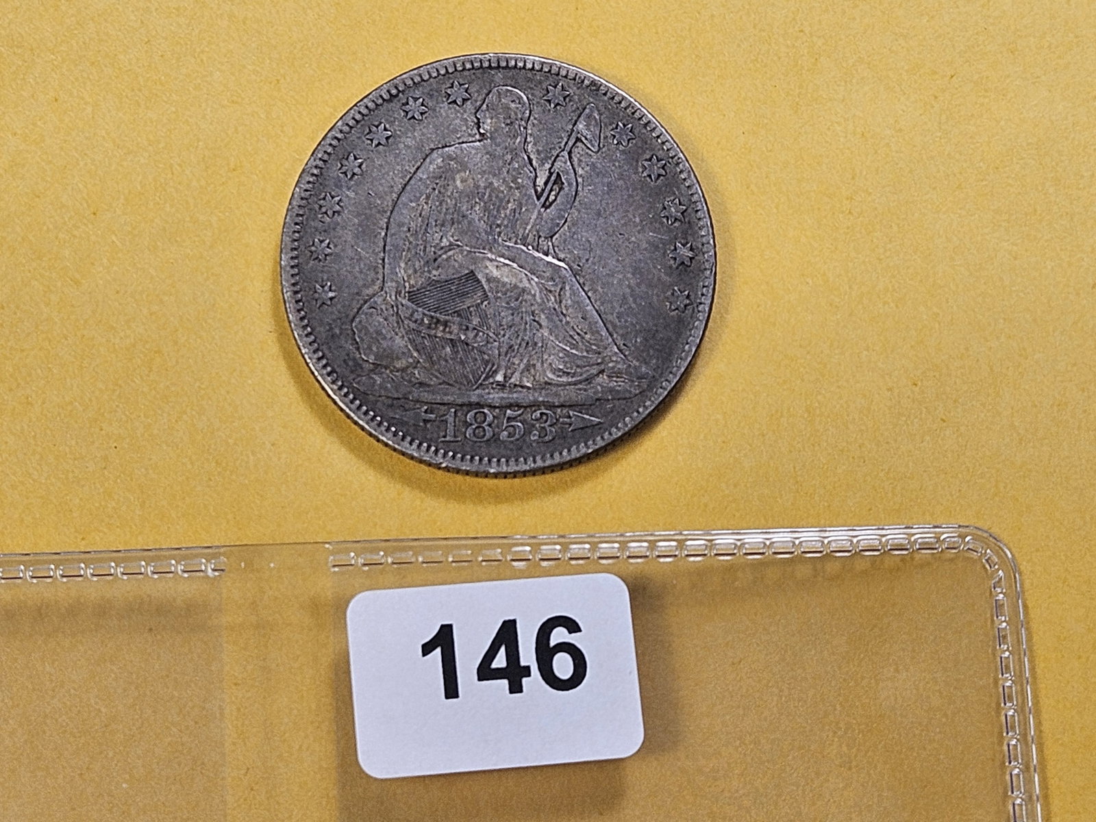 Better Grade 1853 Arrows and Rays Seated Liberty Silver Half Dollar - 3