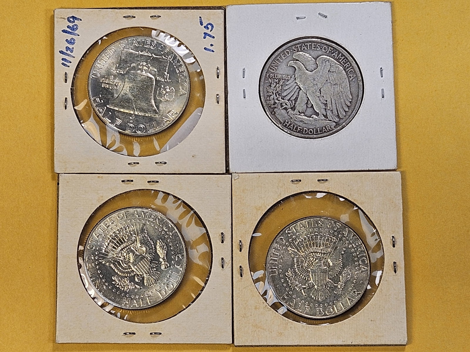 Four United States Silver Half Dollars - 6