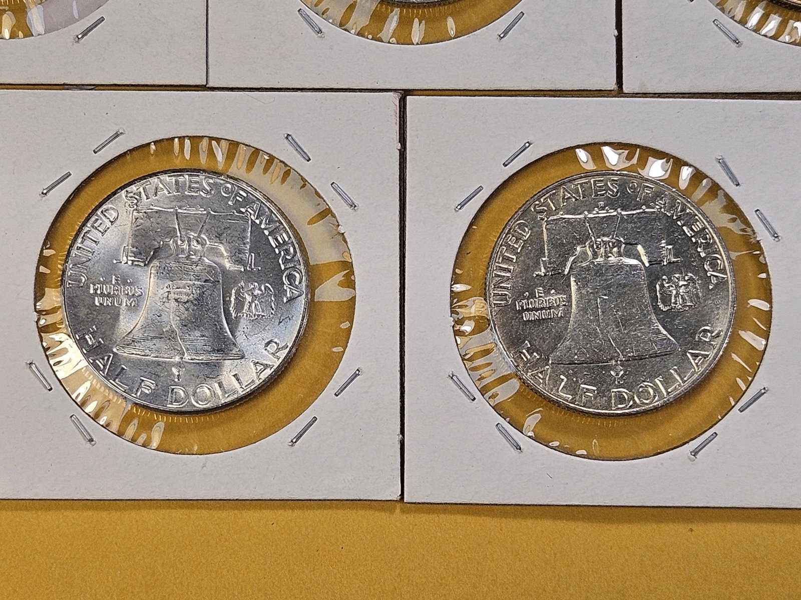 Five Uncirculated Franklin Silver Half Dollars - 10