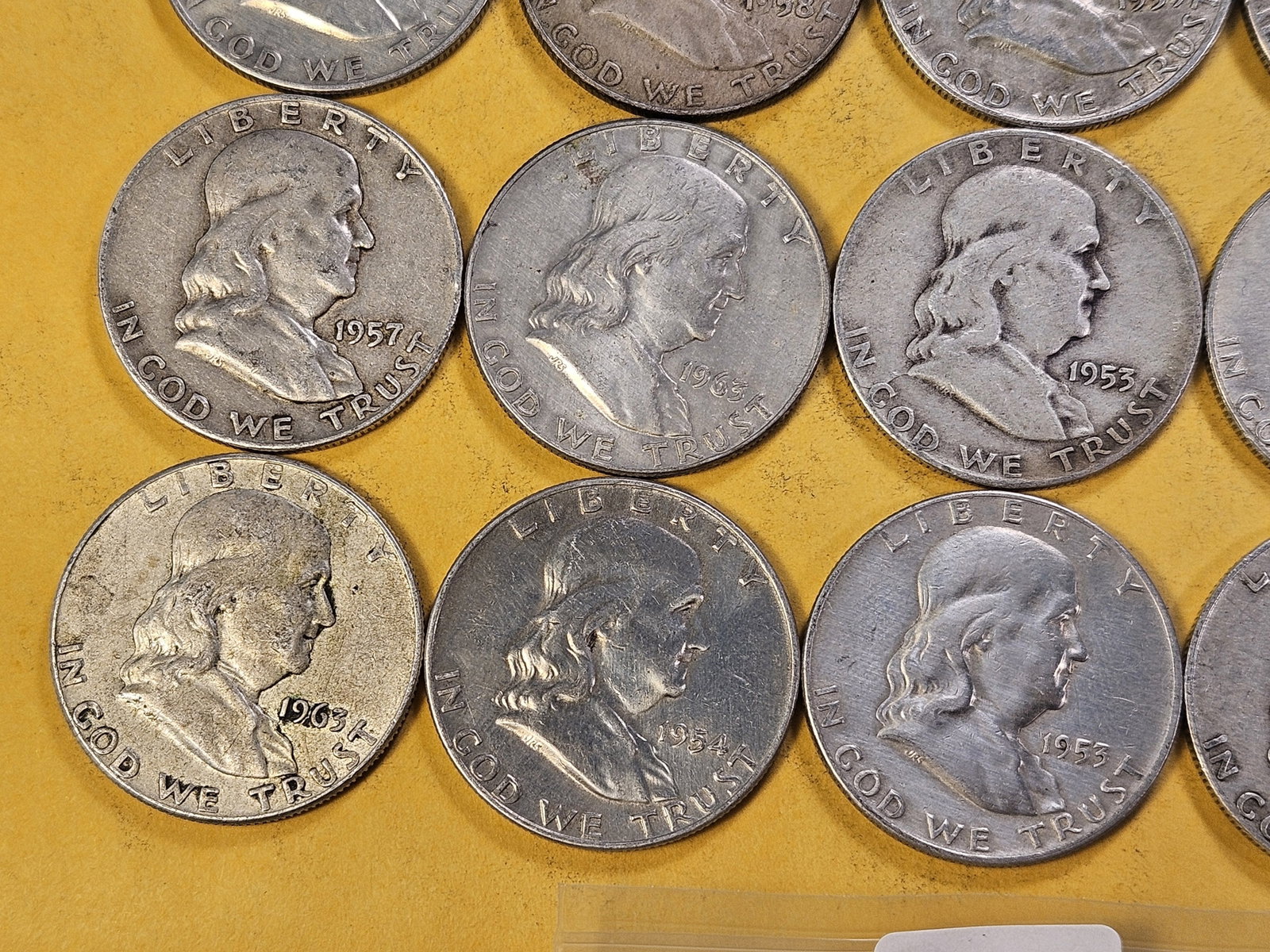 Twenty Circulated Franklin Silver Half Dollars - 4