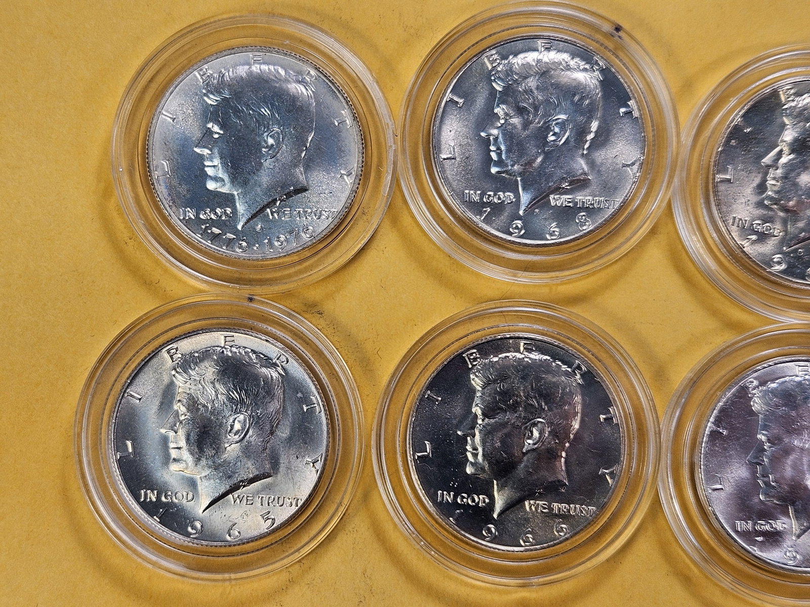 Eight Kennedy Silver Half Dollars - 2