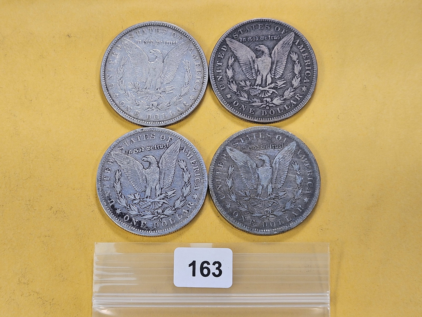 Four Morgan Silver Dollars - 3