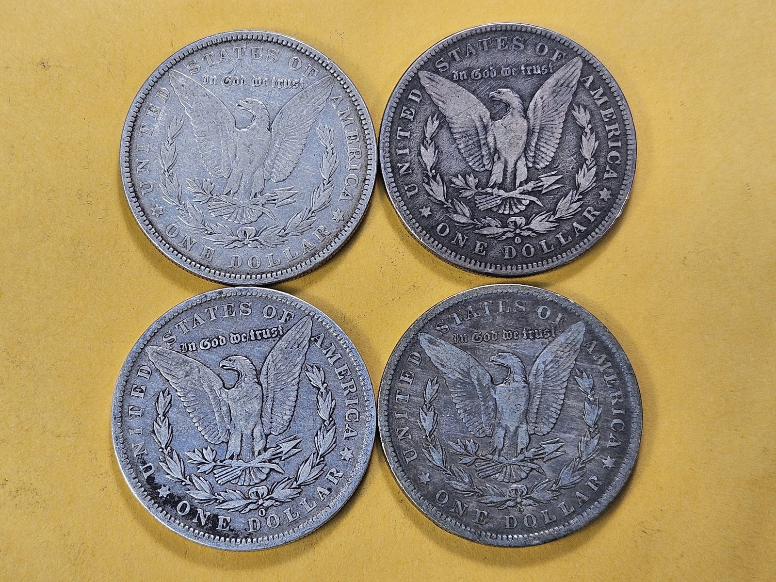 Four Morgan Silver Dollars - 4