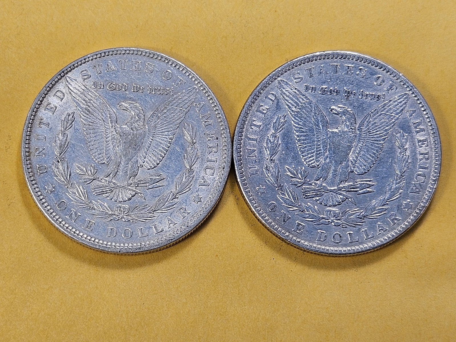 Two About Uncirculated Morgan Silver Dollars - 4