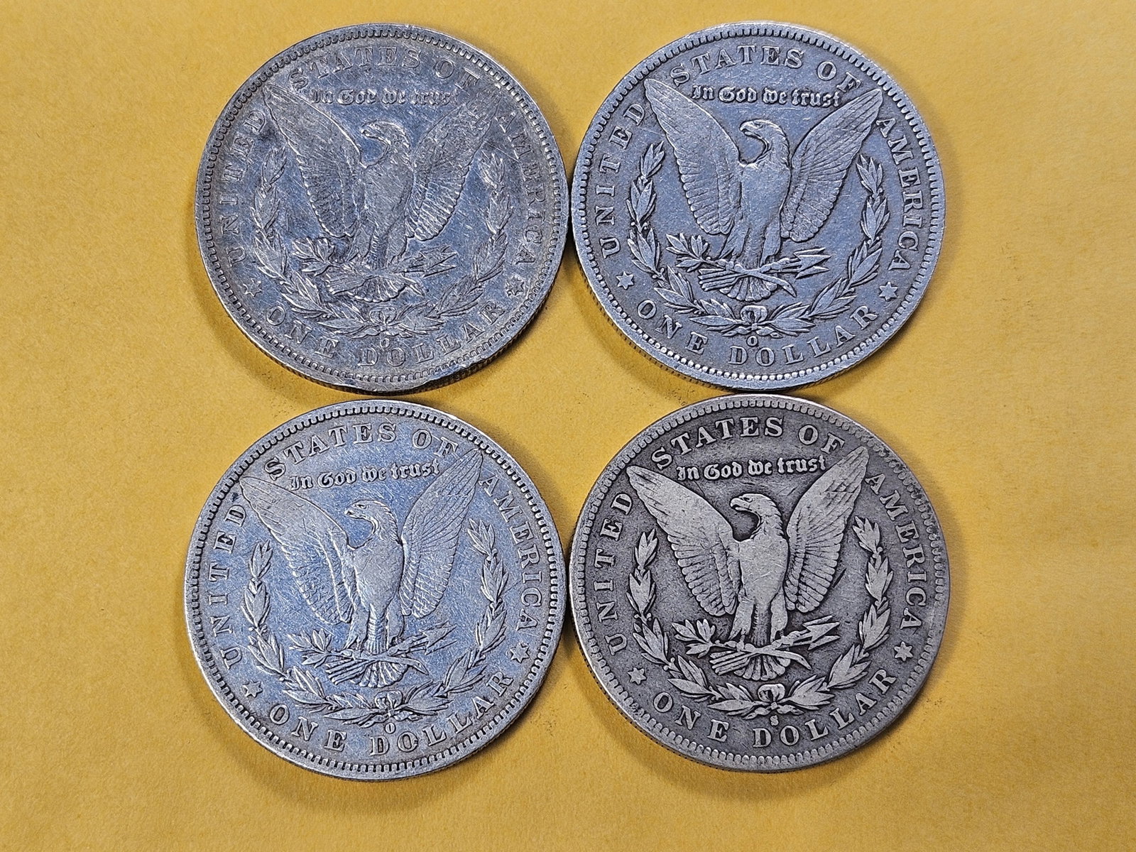 Four Morgan Silver Dollars - 4