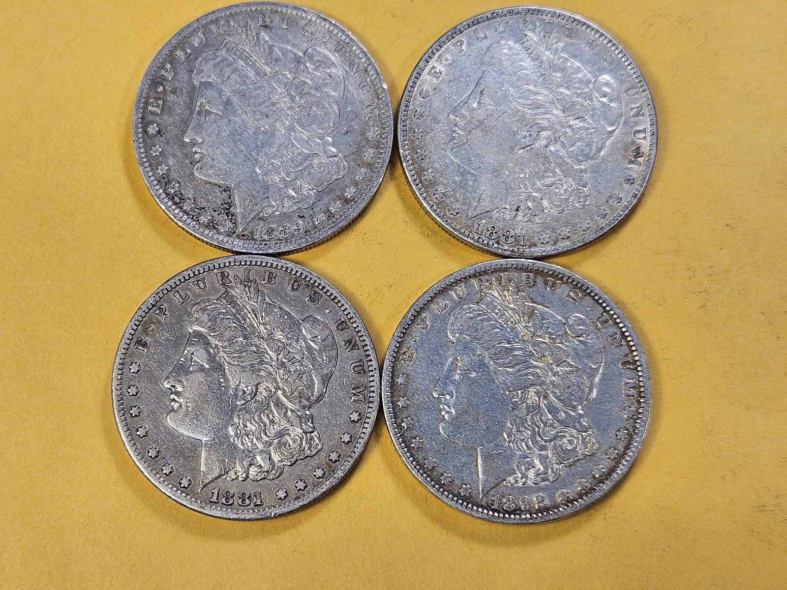 Four Morgan Silver Dollars - 2