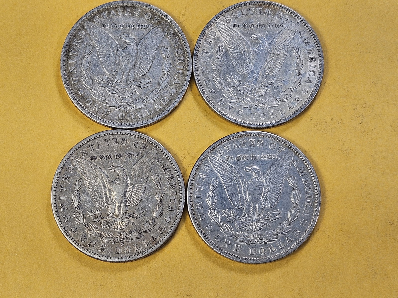 Four Morgan Silver Dollars - 4