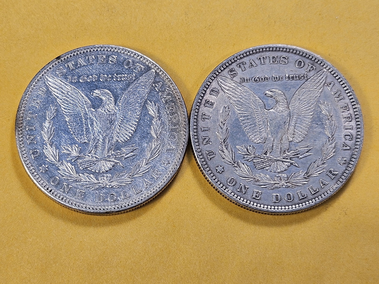 Two About Uncirculated Morgan Silver Dollars - 4