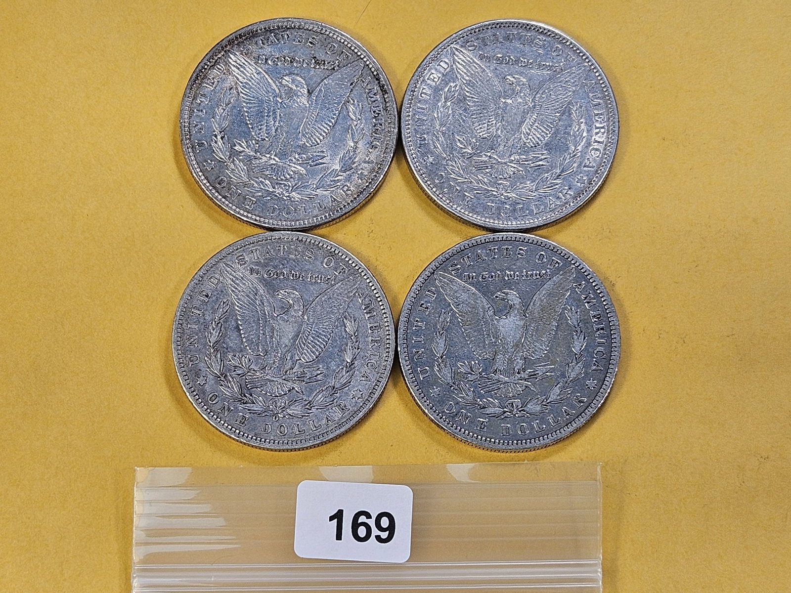 Four Morgan Silver Dollars - 3
