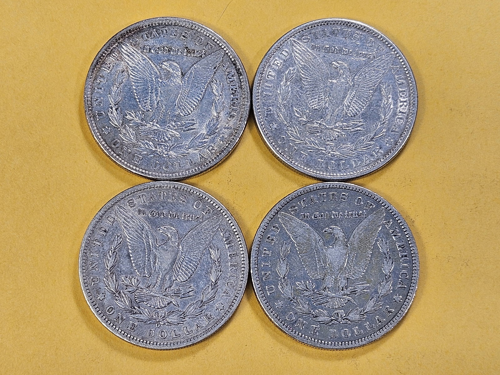 Four Morgan Silver Dollars - 4
