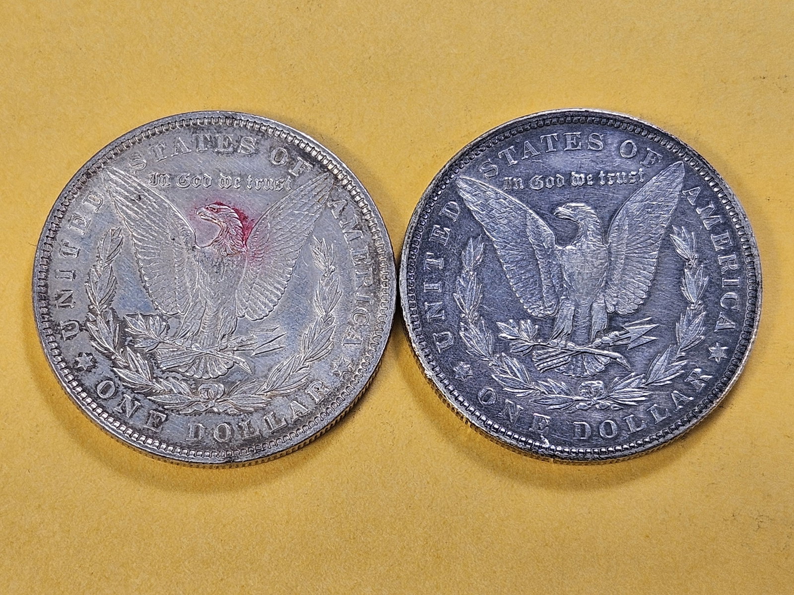 Two About Uncirculated Morgan Silver Dollars - 4