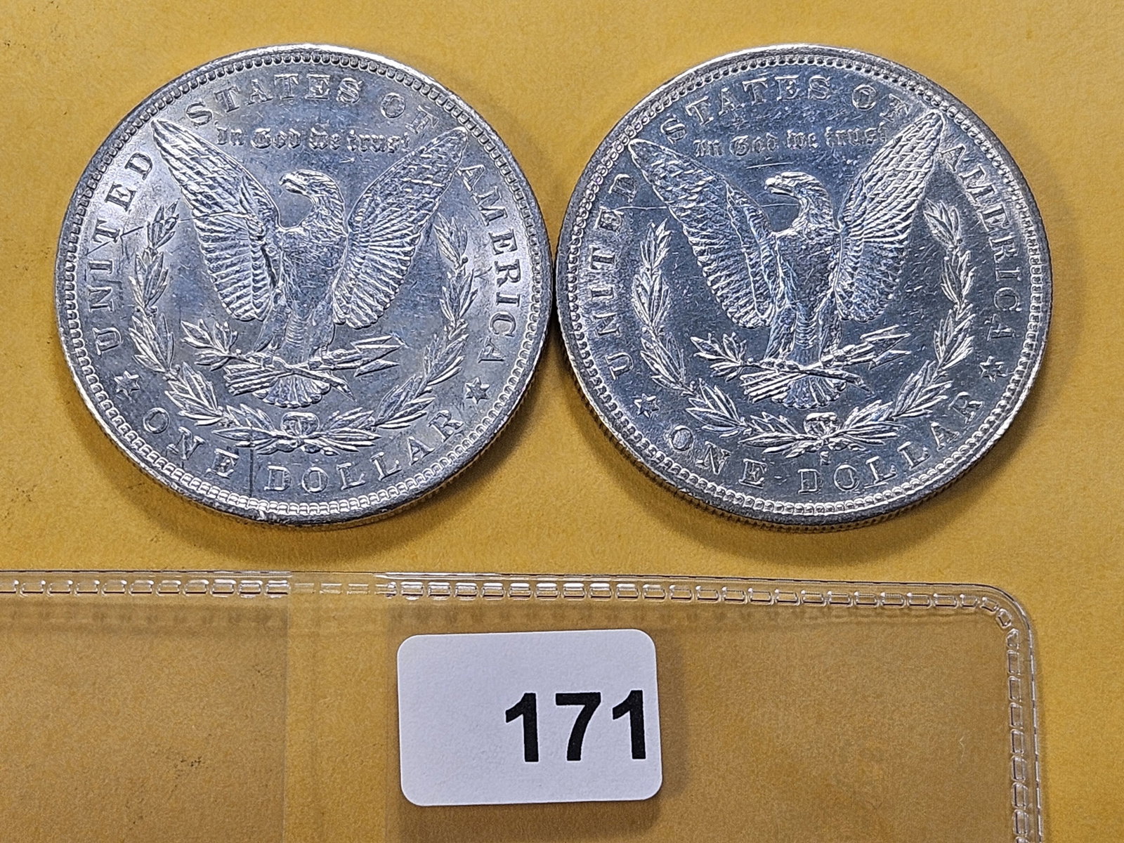 Two About Uncirculated Morgan Silver Dollars - 3