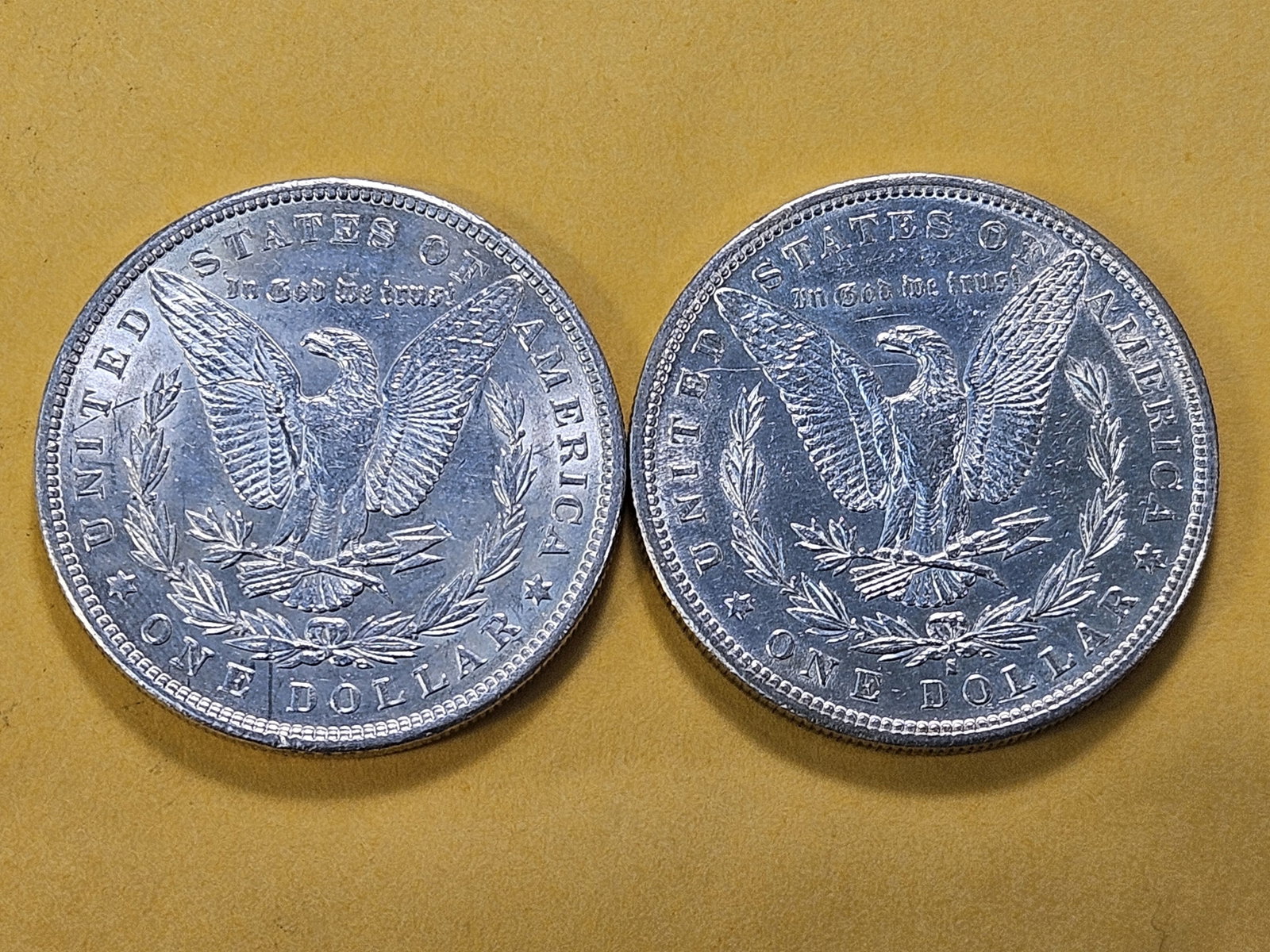 Two About Uncirculated Morgan Silver Dollars - 4