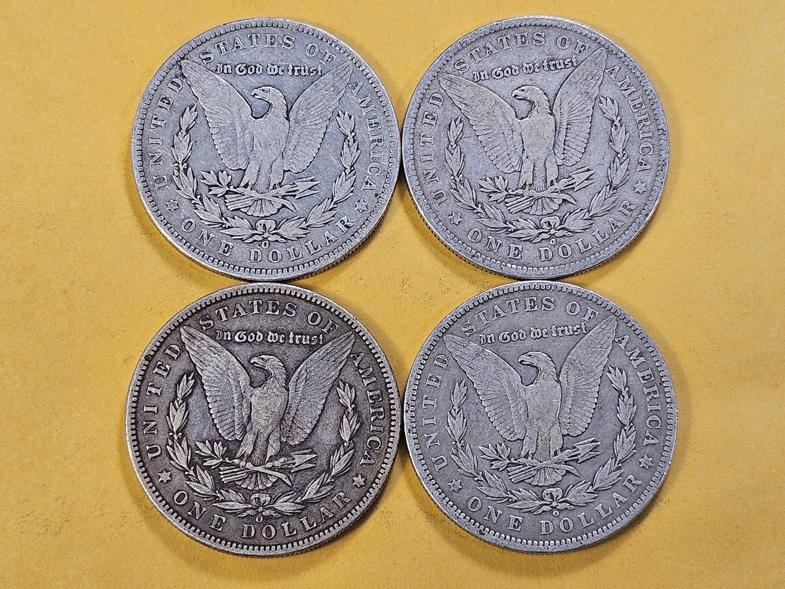 Four Morgan Silver Dollars - 4
