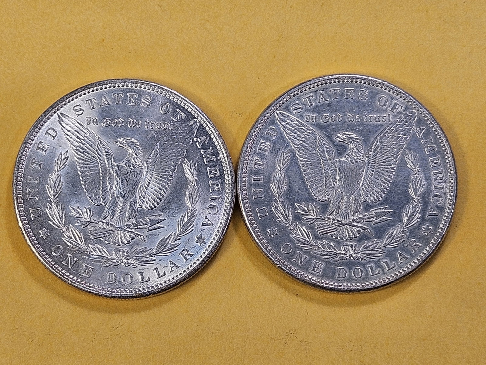 Two About Uncirculated Morgan Silver Dollars - 4