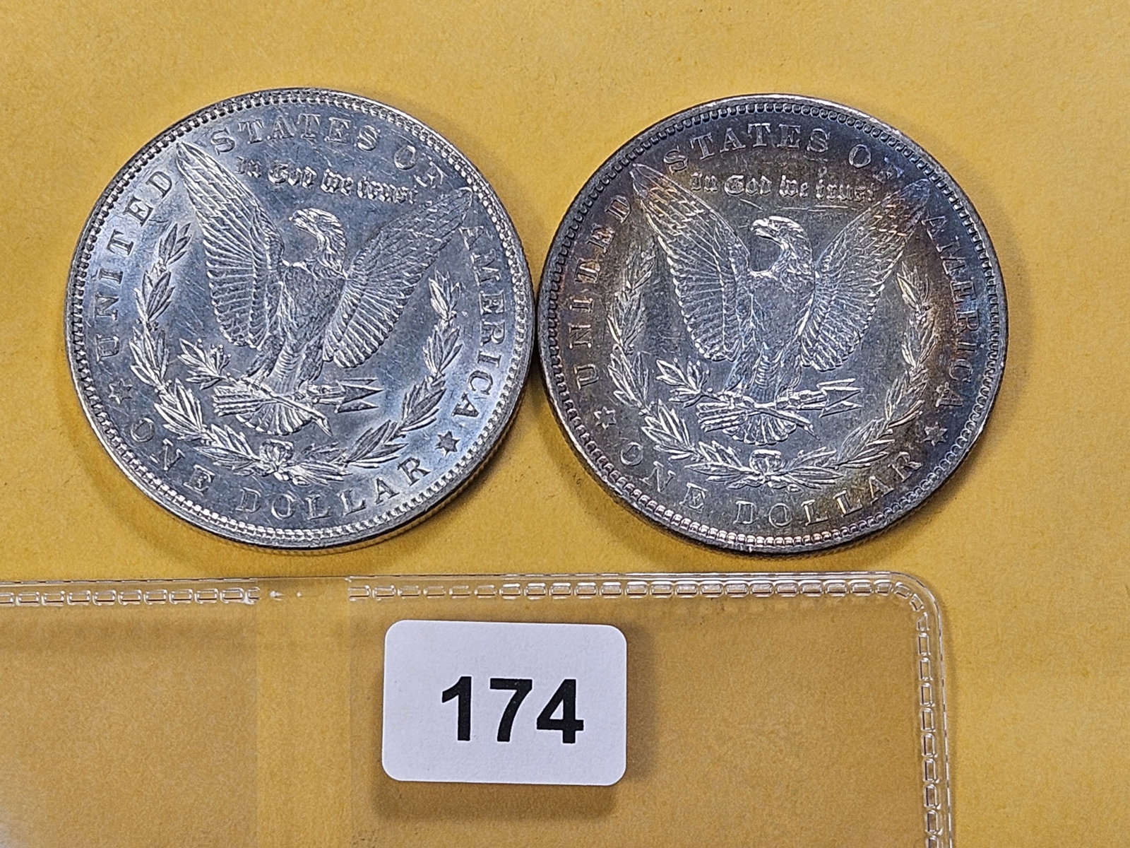 Two About Uncirculated Morgan Silver Dollars - 3