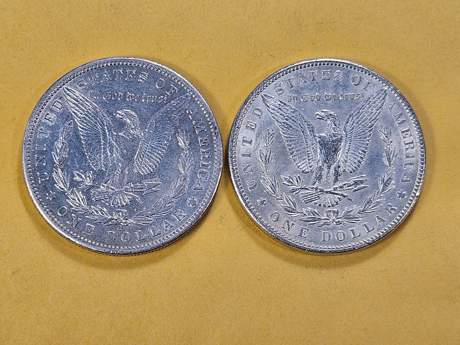 Two About Uncirculated Morgan Silver Dollars - 4