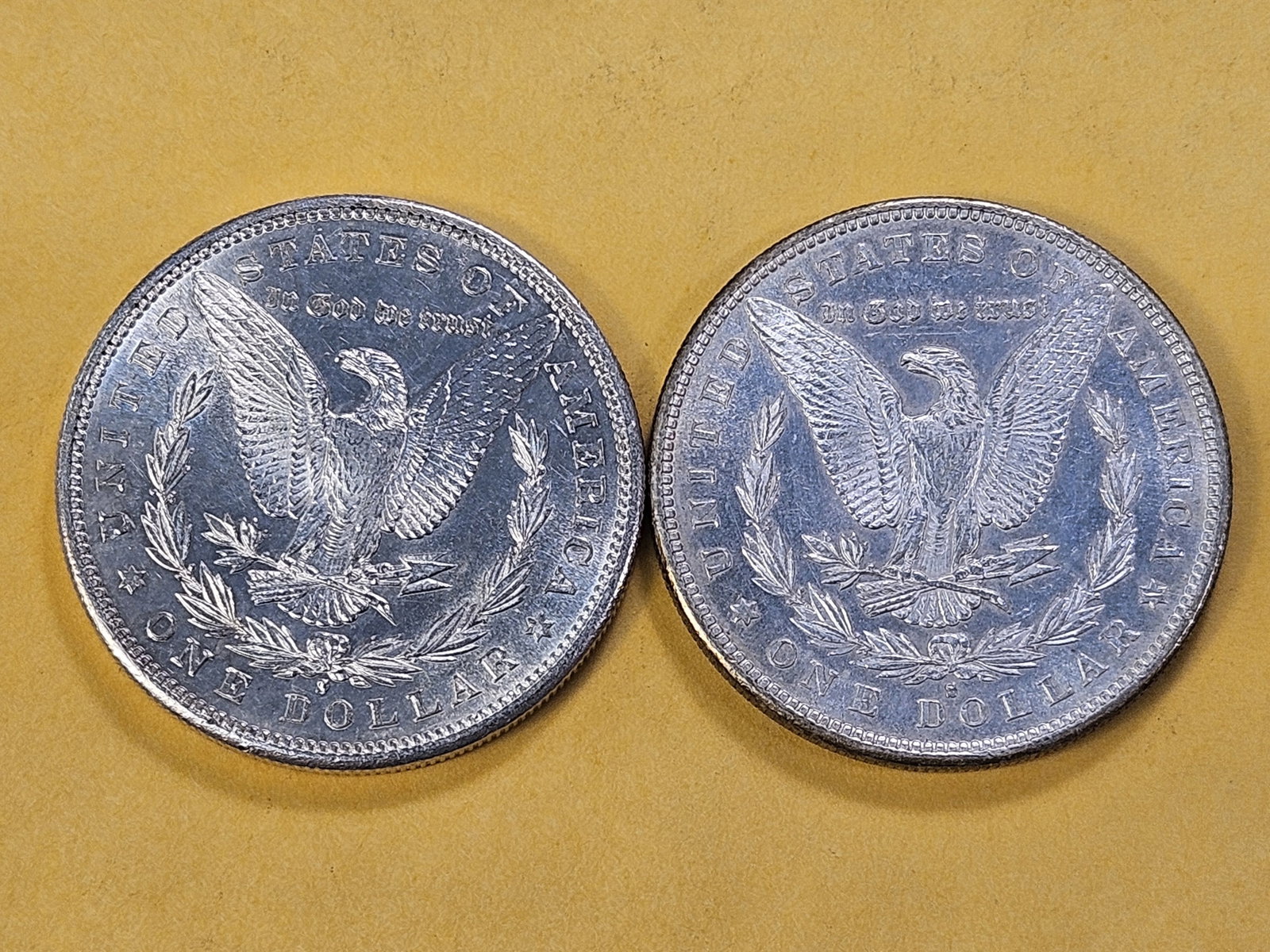Two About Uncirculated Morgan Silver Dollars - 4