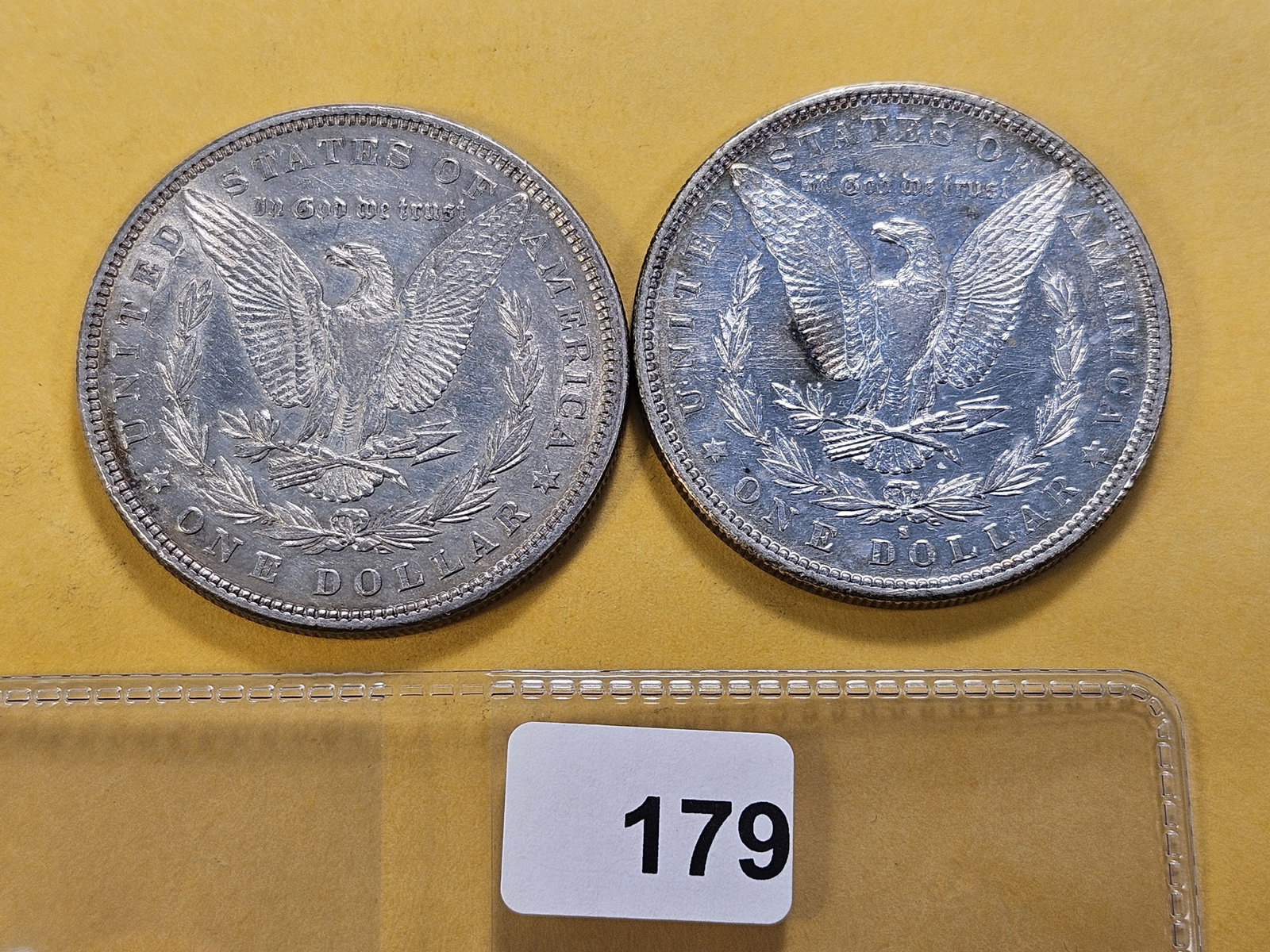 Two About Uncirculated Morgan Silver Dollars - 3