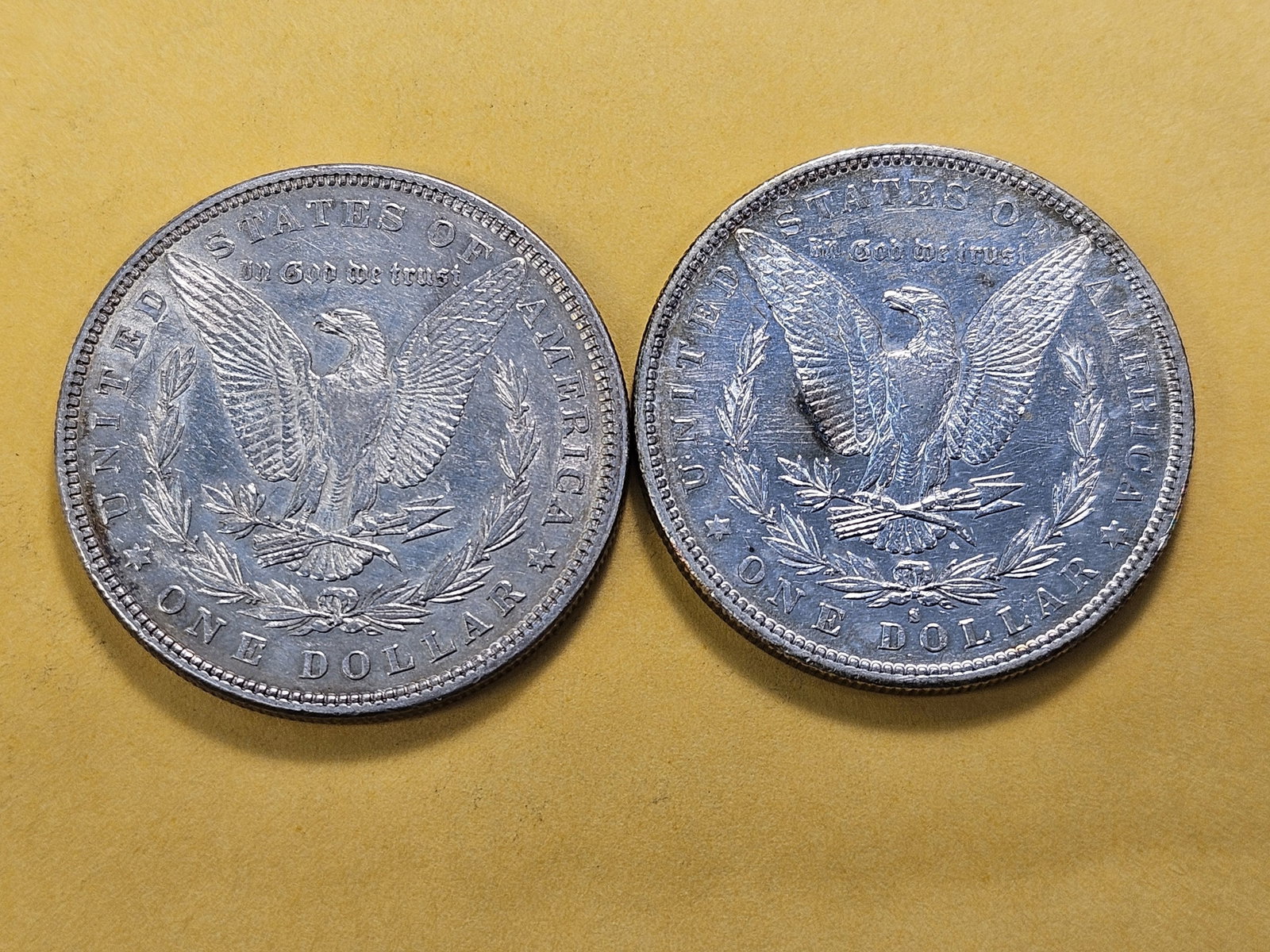 Two About Uncirculated Morgan Silver Dollars - 4