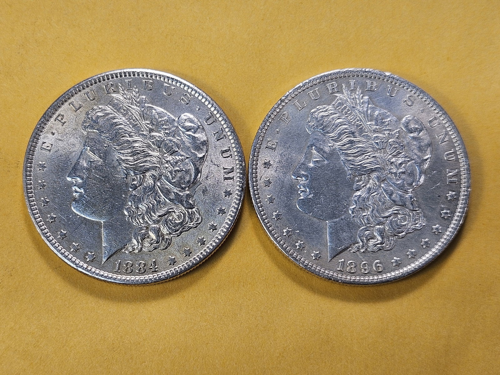 Two About Uncirculated Morgan Silver Dollars - 2