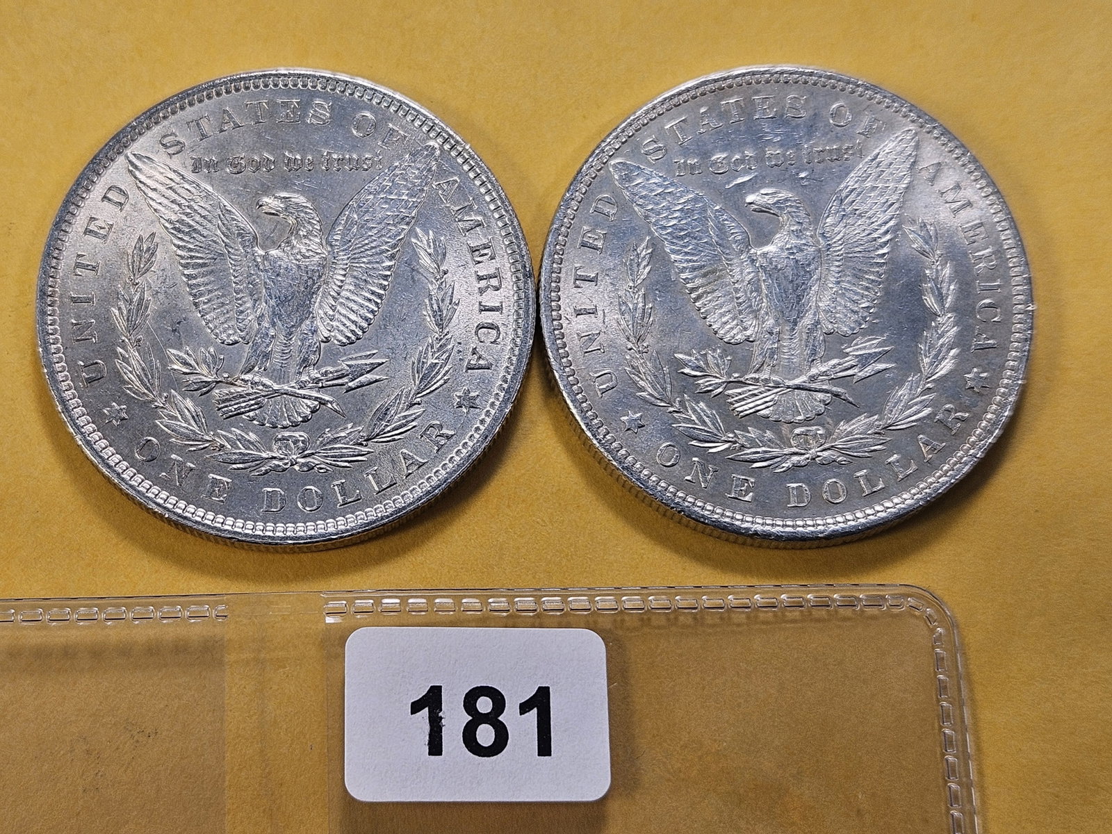 Two About Uncirculated Morgan Silver Dollars - 3