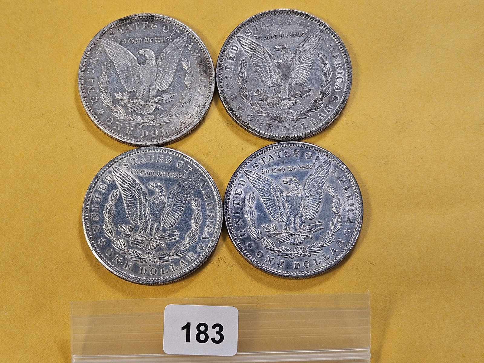 Four Morgan Silver Dollars - 3