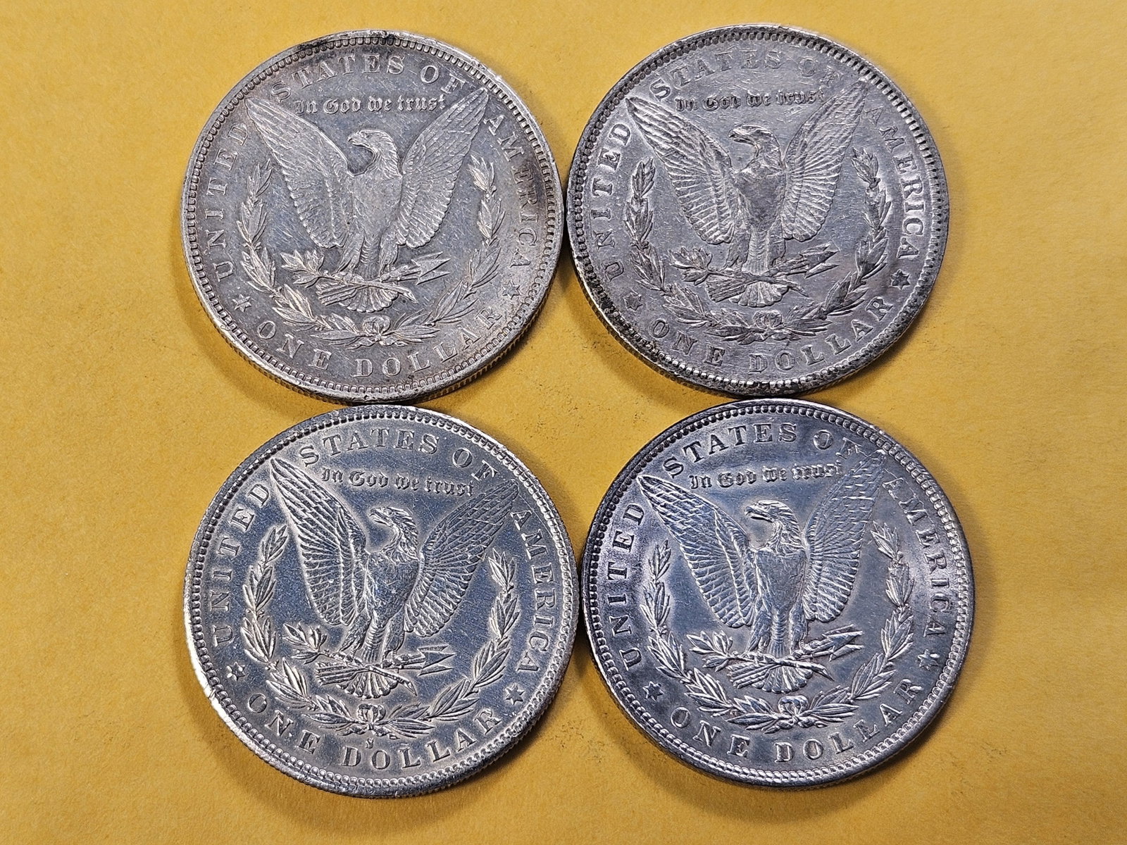 Four Morgan Silver Dollars - 4
