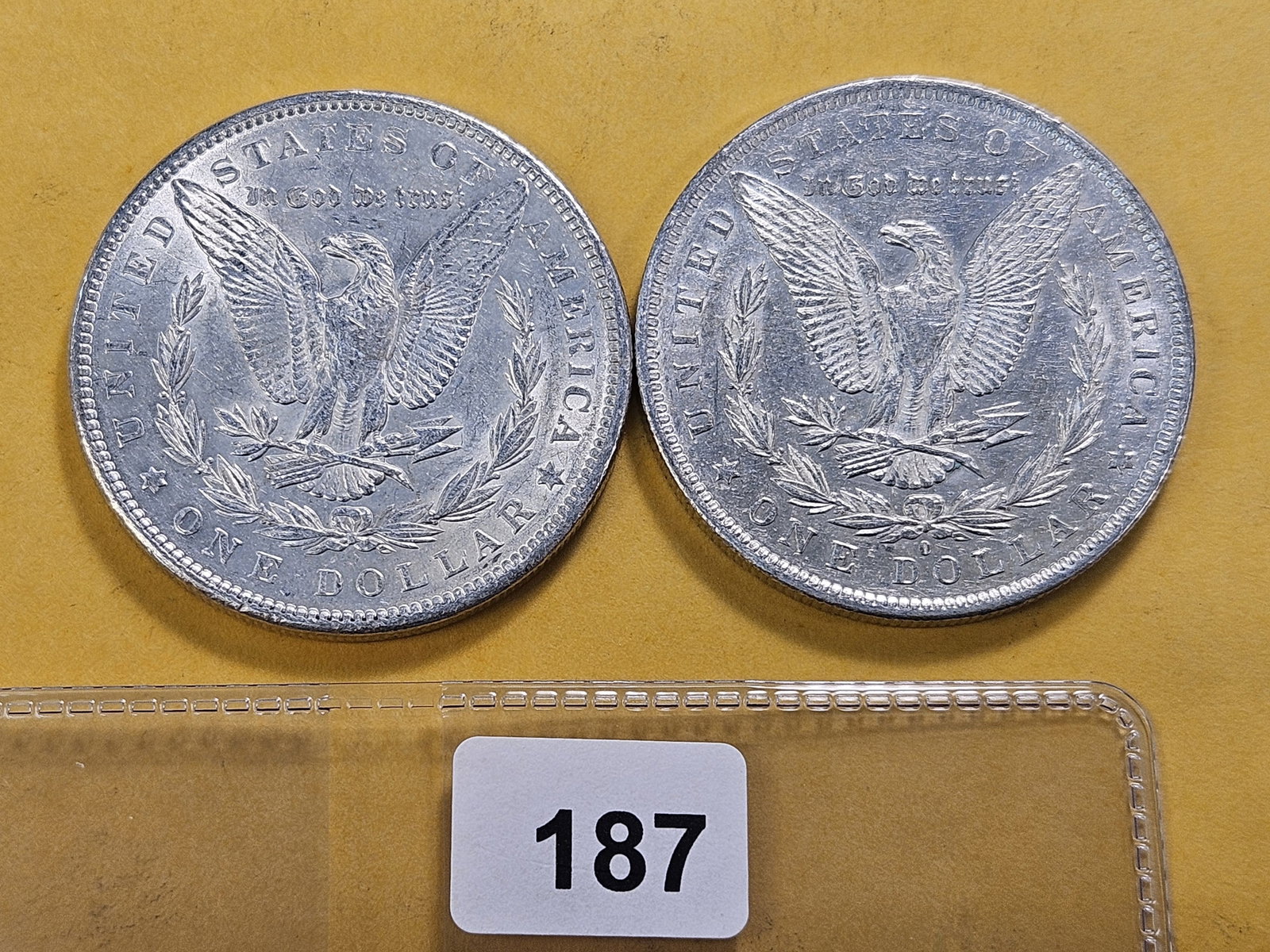 Two About Uncirculated Morgan Silver Dollars - 3